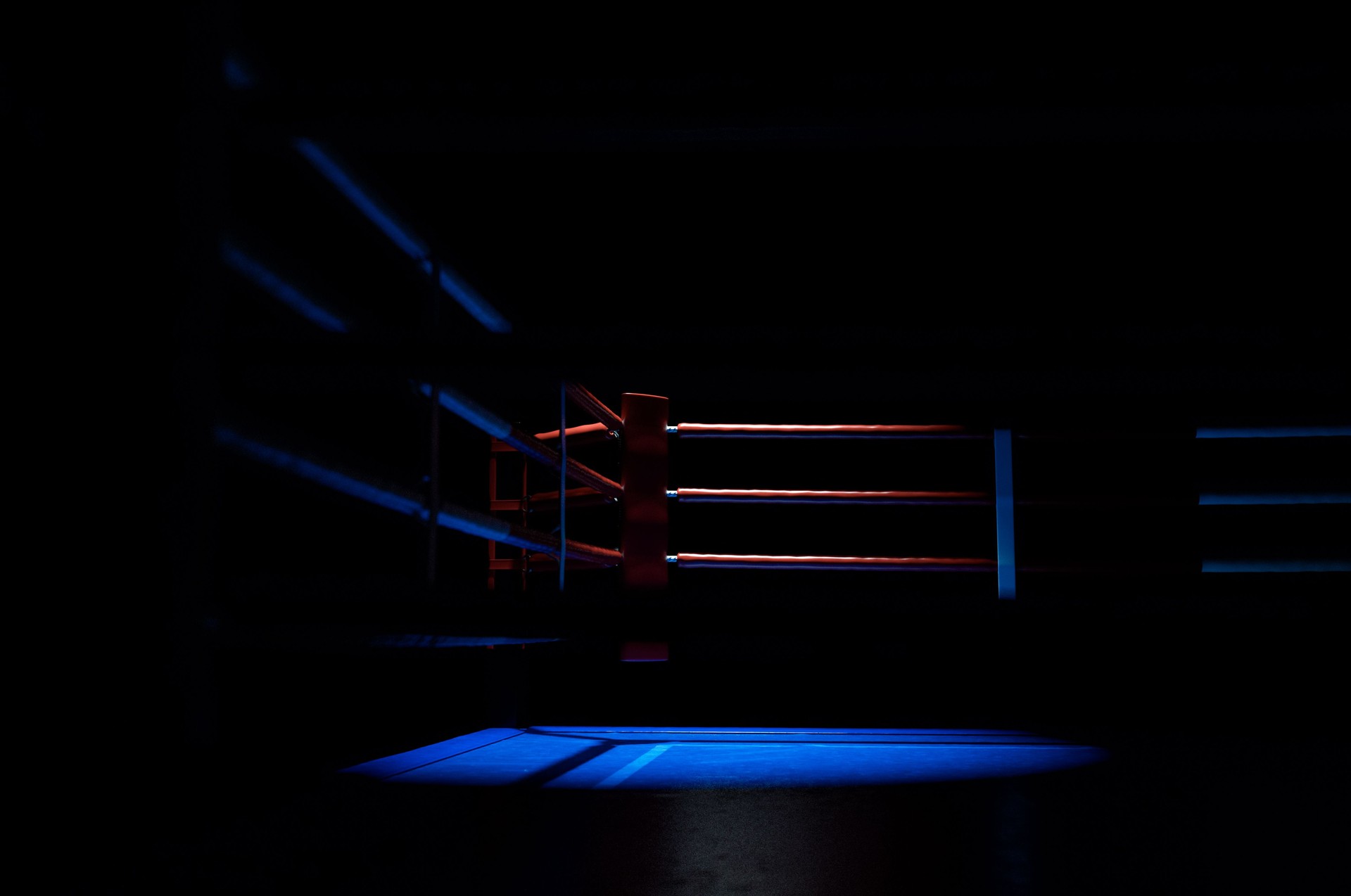 Boxing Ring Spotlit Corner